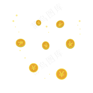 矢量金币漂浮,免抠元素 矢量金币漂浮,免抠元素