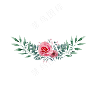 创意水彩花卉png