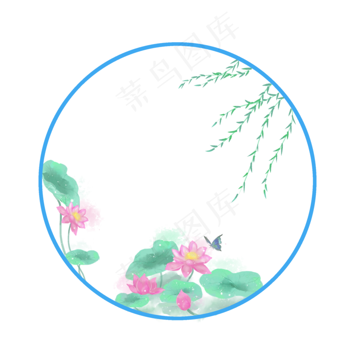 中国风圆形边框