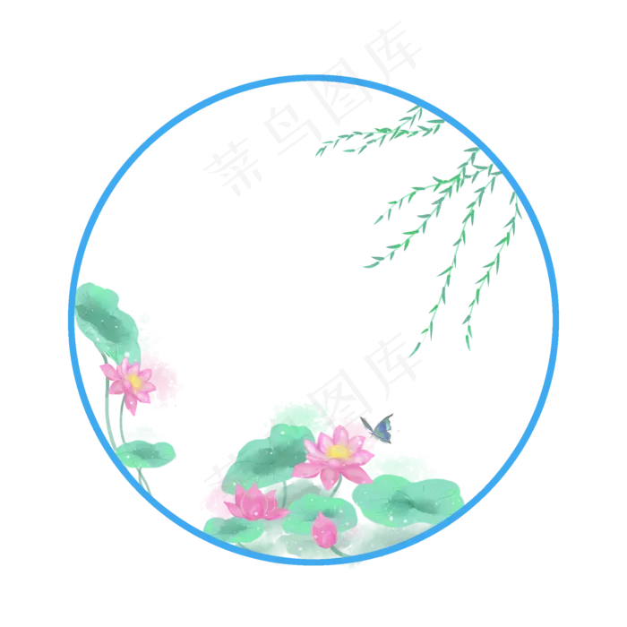 中国风圆形边框(2000X2000(DPI:300))psd模版下载