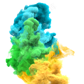 水溶墨水颜料液体浓雾鲜艳明亮,免抠元素