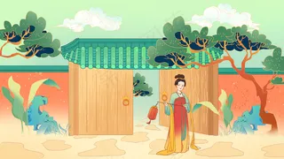 新式古风水墨山水