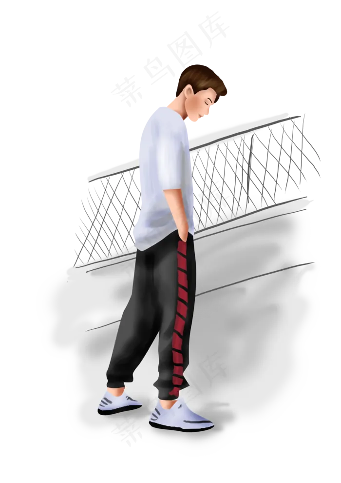 暑假生活街舞男孩,免抠元素(3508*4961px 300 dpi )psd模版下载