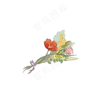 夏天夏日鲜花写实免抠素材