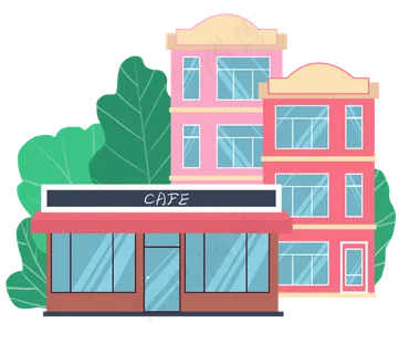 创意粉色建筑房子