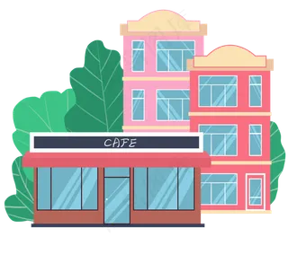 创意粉色建筑房子