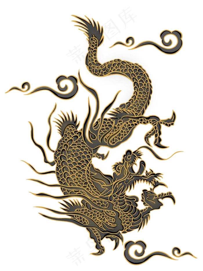 金边国潮龙(1500X2000(DPI:300))psd模版下载