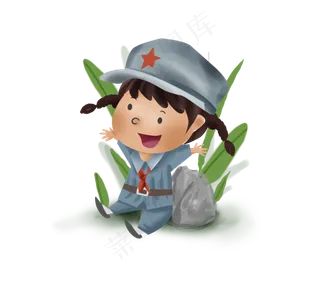 爱国教育红军女孩