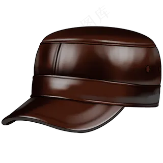 父亲节男士棕色皮帽
