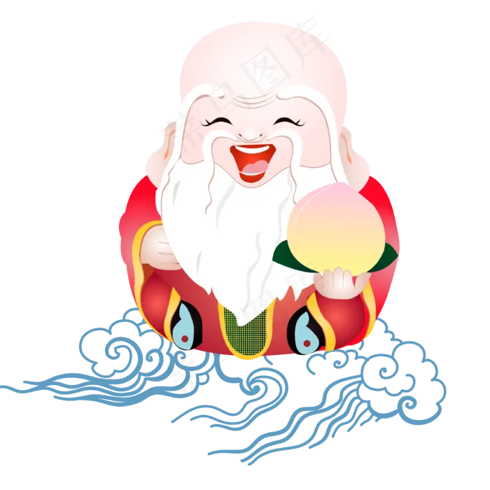 福禄寿喜财贺新春年画