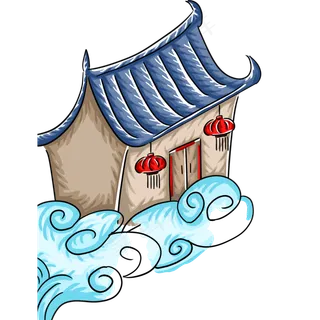 春节房子,免抠元素