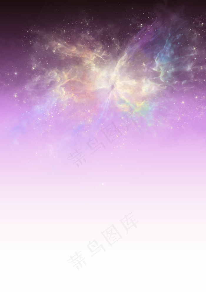 唯美紫色星空,免抠元素(2480*3508px 300 dpi )psd模版下载