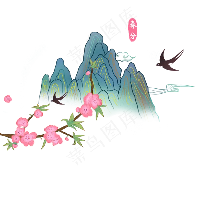 二十四节气春分(3000X3000(DPI:300))psd模版下载