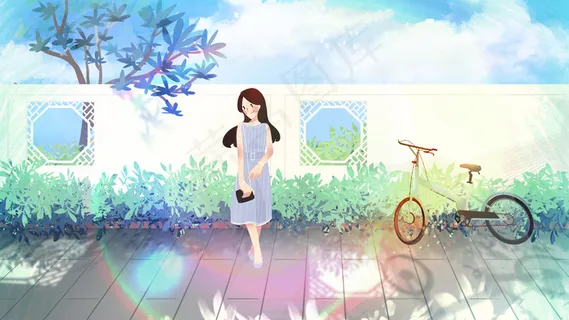 夏天室外阳光女孩 夏天室外阳光女孩