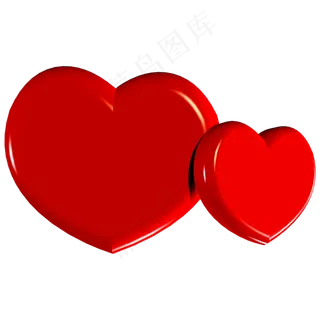 红色立体C4D爱心