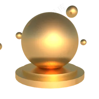 立体金色圆球