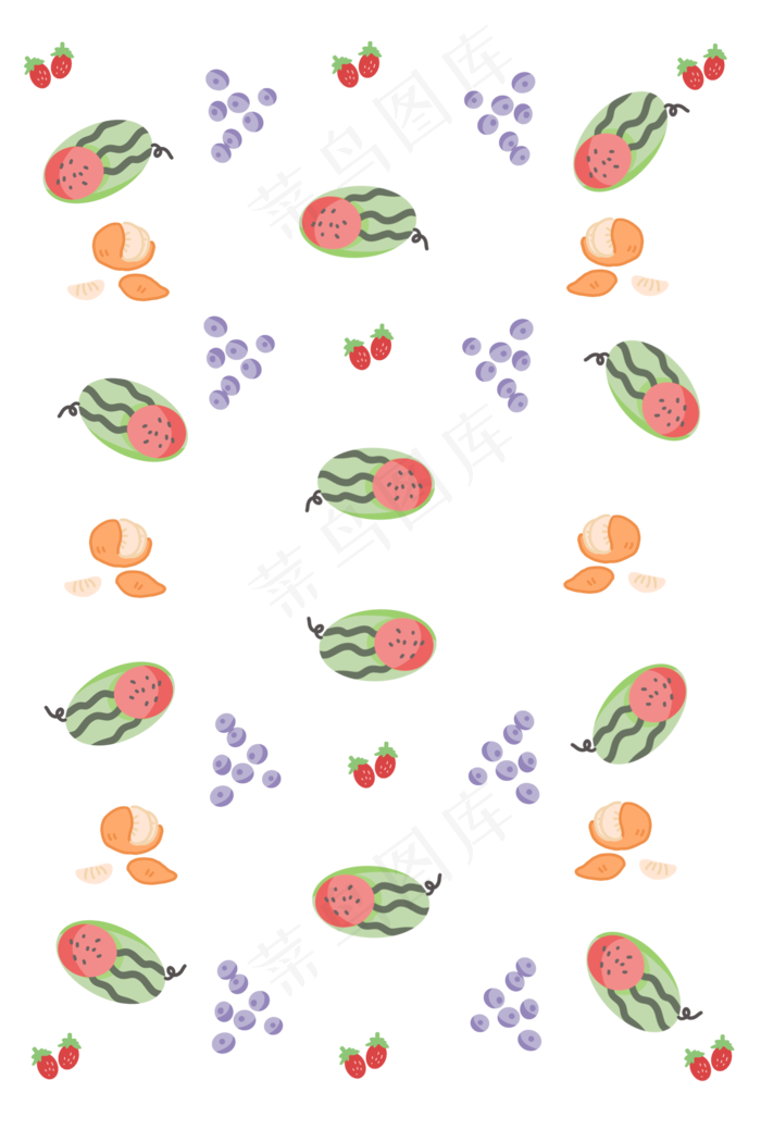 清新水果印花壁纸背景
