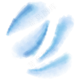 淡蓝色墨迹晕染状态
