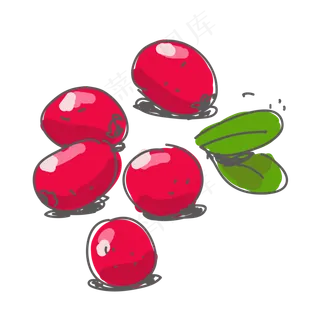 涂鸦蔓越莓矢量图片