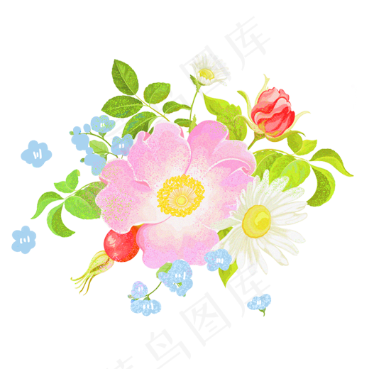 彩色鲜花(520X520(DPI:300))psd模版下载