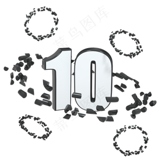 C4D黑色电商优惠券购物券