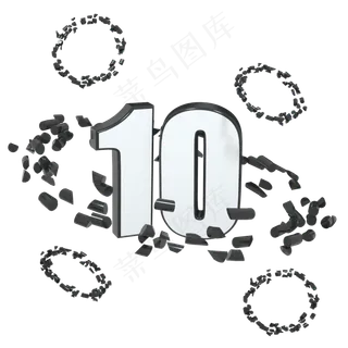 C4D黑色电商优惠券购物券