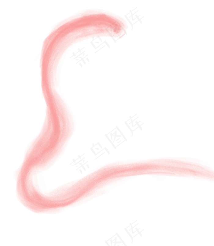 粉色丝带装饰免抠图(2684X3086(DPI:300))psd模版下载