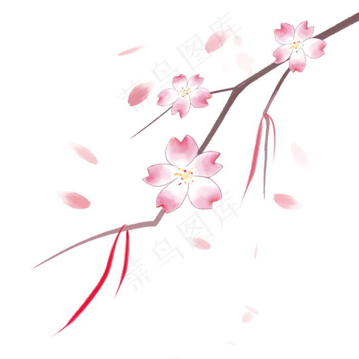 日本樱花花卉花瓣,免抠元素(3000X3000(DPI:300))psd模版下载