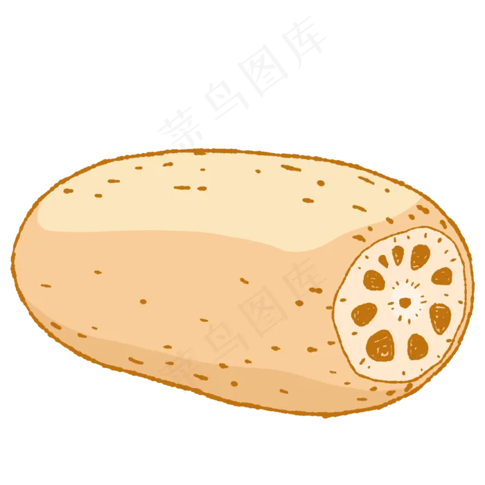 藕节装饰画绿色食品(2000X2000(DPI:300))psd模版下载