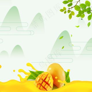 芒果水果清新主图直通车图设计