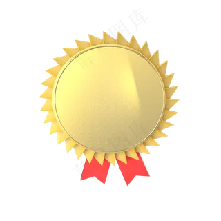 金色风格黄金奖牌,免抠元素