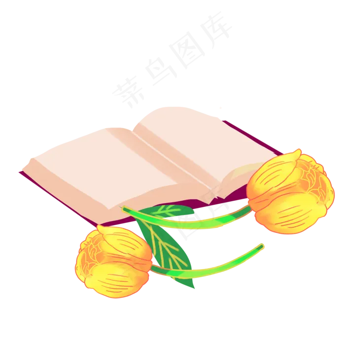 打开书本花束教师(2000X2000(DPI:300))psd模版下载