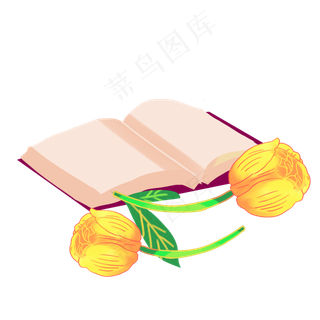 打开书本花束教师