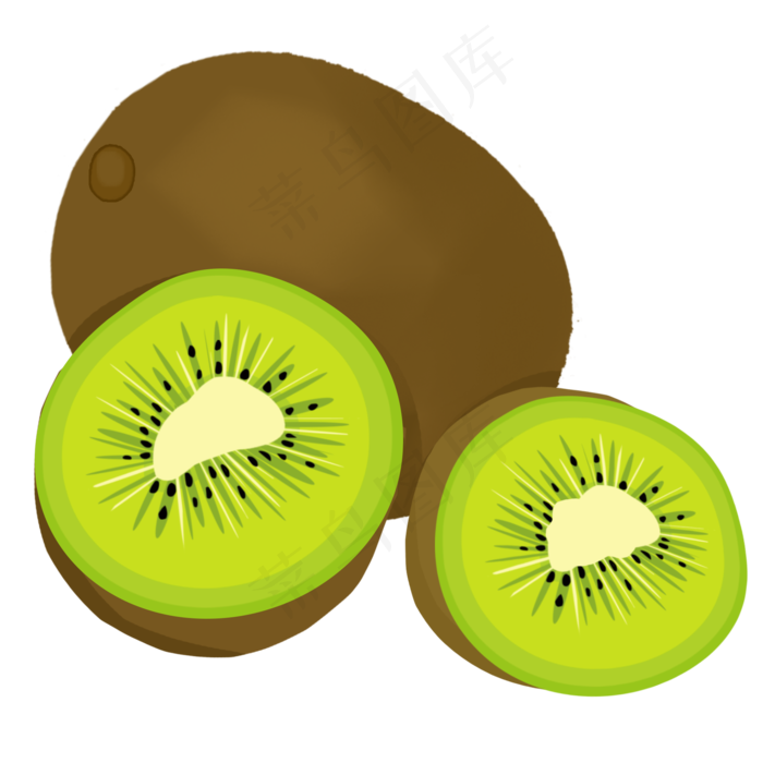 两颗猕猴桃水果健康