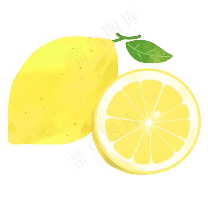 水果柠檬卡通小吃