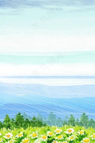 惊蛰清新花草psd分层banner