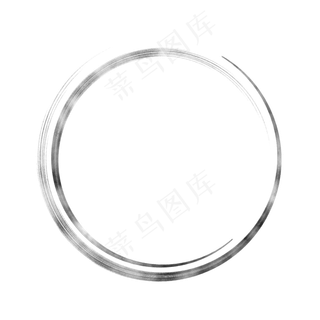 简约中国风水墨圆环