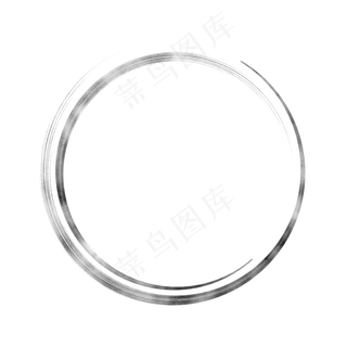 简约中国风水墨圆环