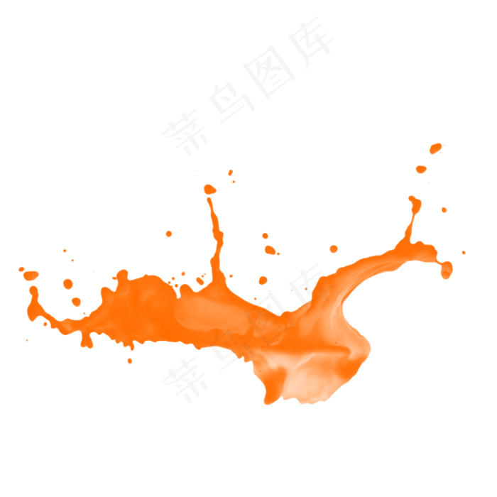 果汁橙汁飞溅,免抠元素