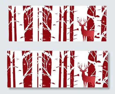 圣诞节卡通红色banner