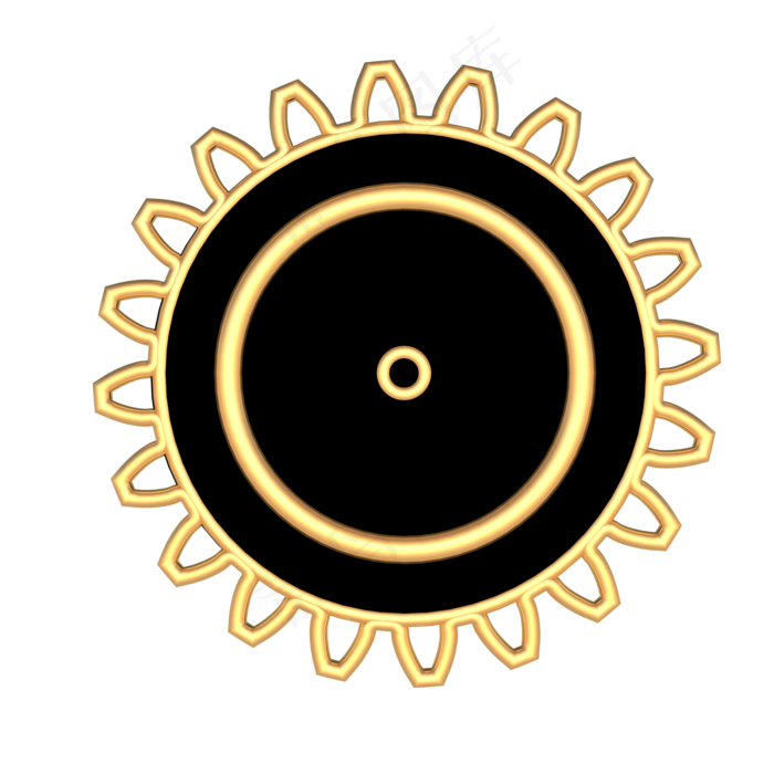五四青年节黑金色奖牌(2000*2000px 300 dpi )