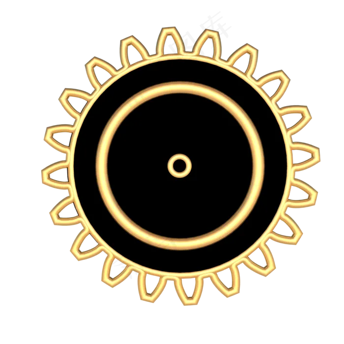 五四青年节黑金色奖牌(2000*2000px 300 dpi )
