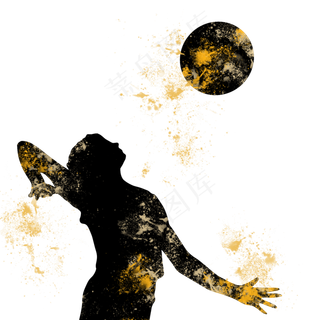 开学季排球社团招新剪影,免抠元素