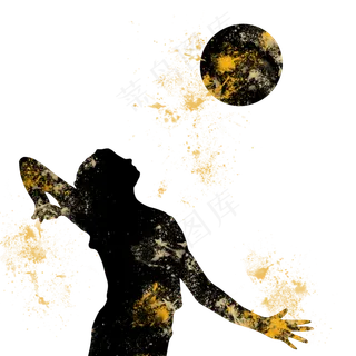 开学季排球社团招新剪影,免抠元素