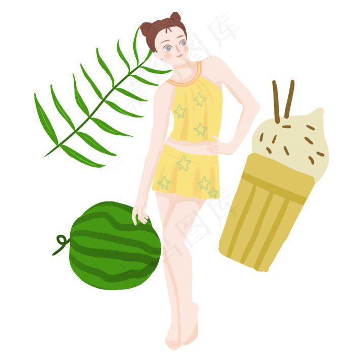 立夏水果小吃(2000X2000(DPI:300))psd模版下载