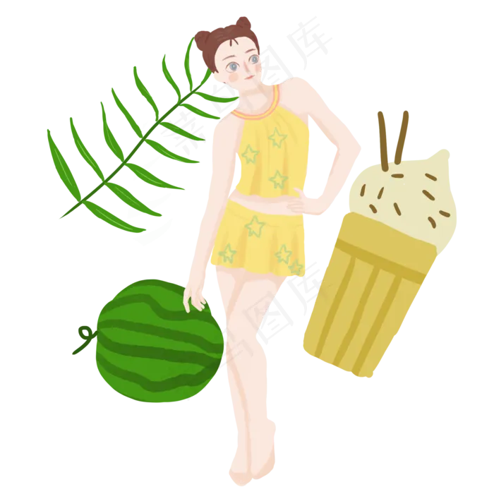 立夏水果小吃(2000X2000(DPI:300))psd模版下载