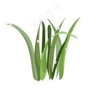 春天绿色植物草植花朵,免抠元素