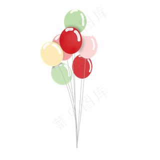 儿童节水彩气球童真