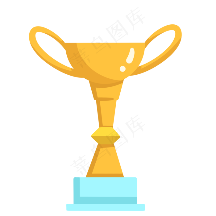 橙色的荣誉奖杯插画,免抠元素