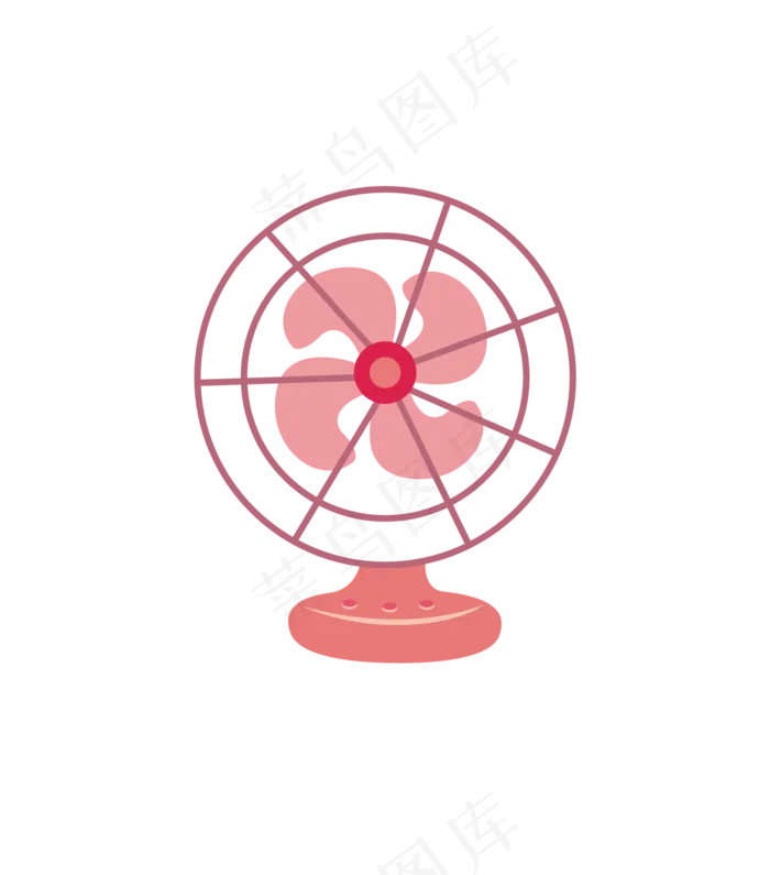 卡通手绘电风扇素材(210X297)cdr矢量模版下载
